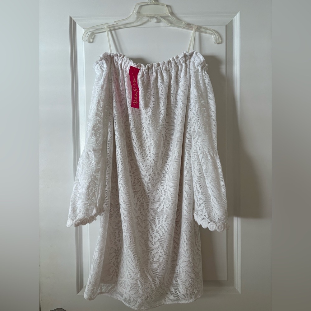 Lilly Pulitzer White Off-Shoulder Nevie Dress NWT